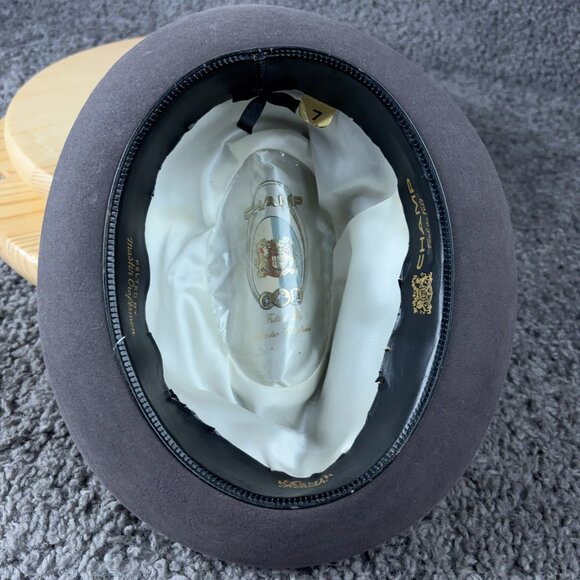 VTG 50s Champ Fedora Hat Men Size 7 Master Felt Craftsmen Kasmir Finish Made USA - Picture 5 of 11